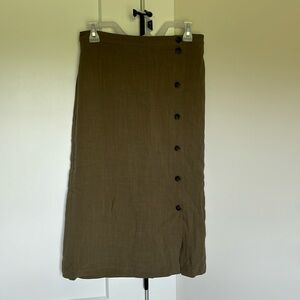 Green button down skirt. Size Med